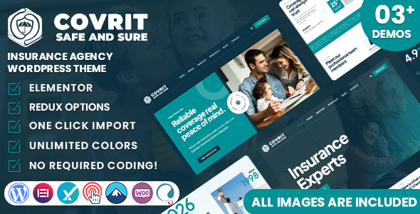 Covrit - Insurance Agency WordPress Theme